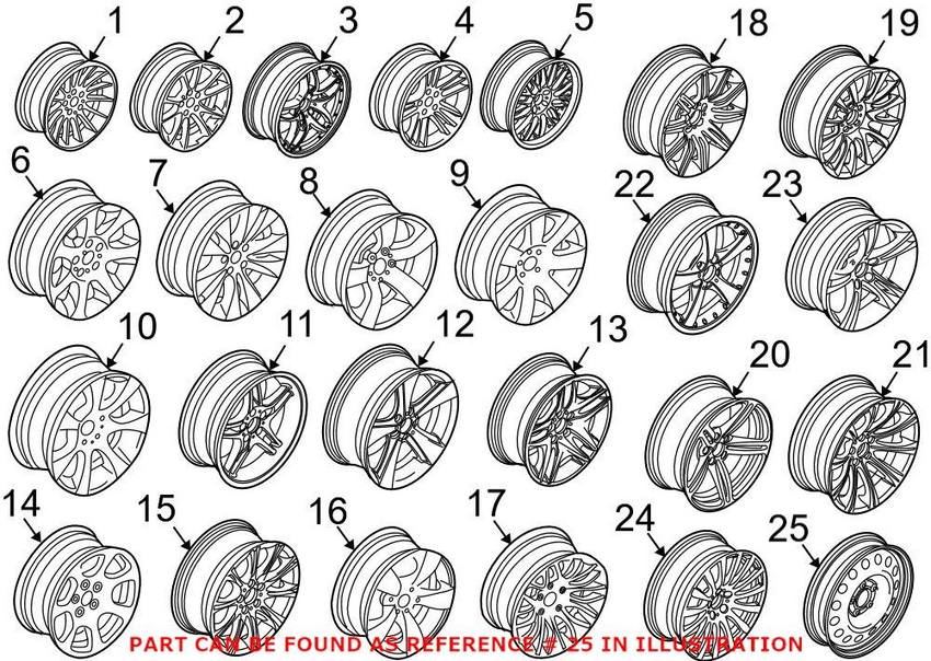 BMW Steel Wheel (Spare) (17x4) 36116758778